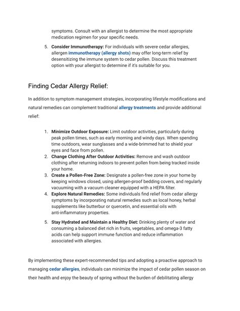 PPT - Navigating Cedar Allergy Season_ Expert Tips for Relief PowerPoint Presentation - ID:13121038