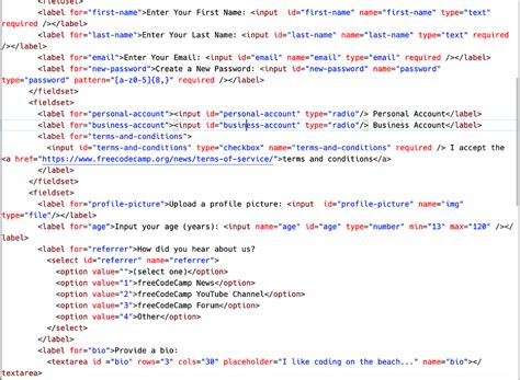 Image result for HTML Code for Making a Form