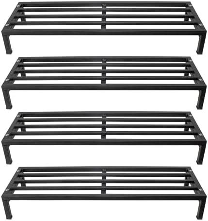 MILAD Iron 2-Tier Folding Plant Stand, Planter for Indoors and Outdoors ...