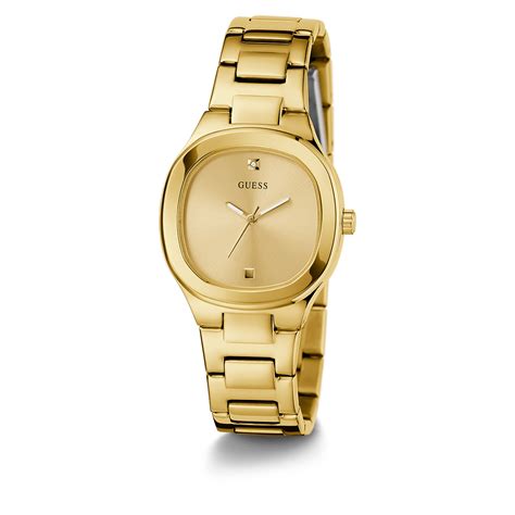 GUESS Ladies Gold Tone Analog Watch – The Watch Factory