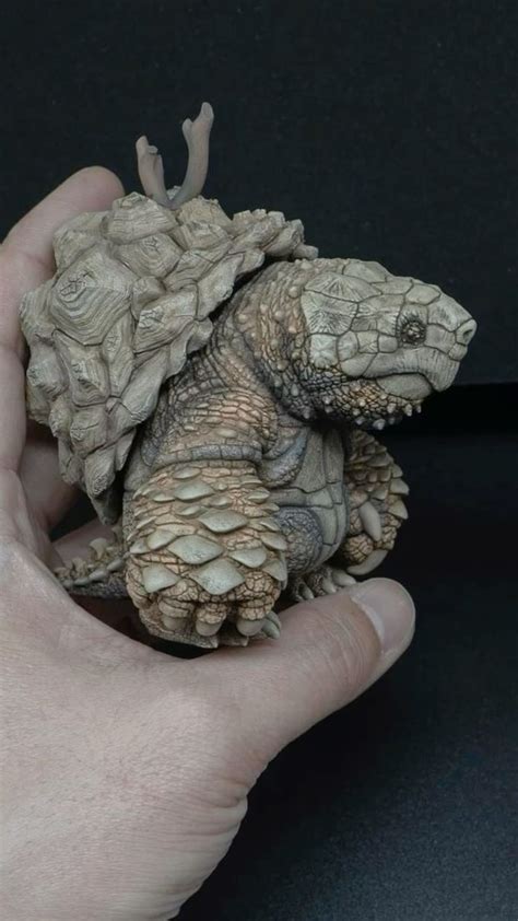 Sculpture Gray Turtle