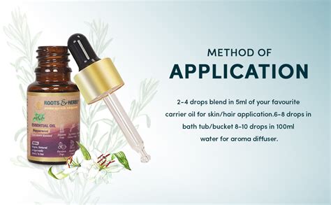 Roots And Herbs Peppermint Essential Oil for Aromatherapy, Skin Care ...