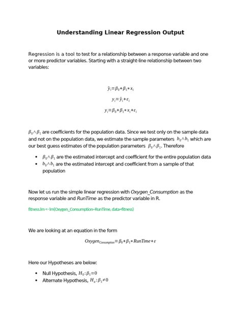 Image result for Regression Output Explained