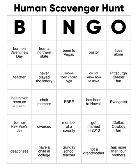 Human Bingo Template | dev.onallcylinders.com