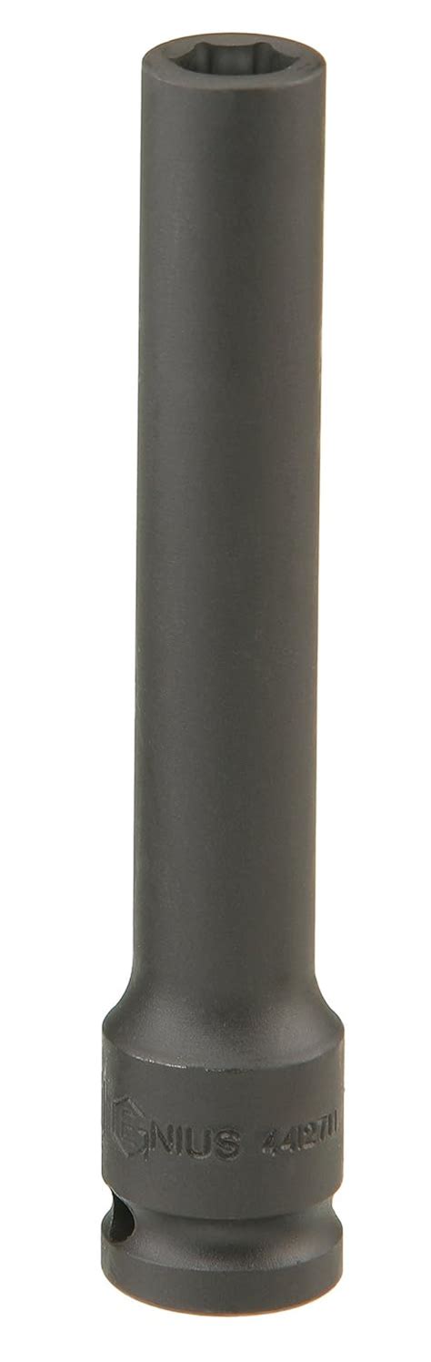 Genius Tools 1/2" Dr. 11mm Extra-Deep Impact Socket (CR-Mo) - 4412711 ...