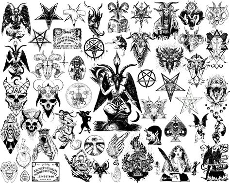 SVG File. 52 Occult Symbols Satanic Spirit Demonic Baphomet - Etsy Canada