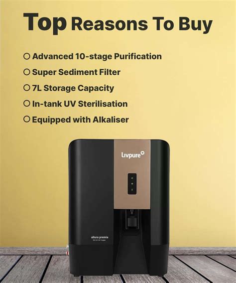 LIVPURE Liv-Allura Premia 7 L RO + UV + UF + Copper Water Purifier |NO ...
