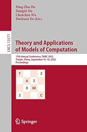 Buy Theory and Applications of Models of Computation: 17th Annual ...
