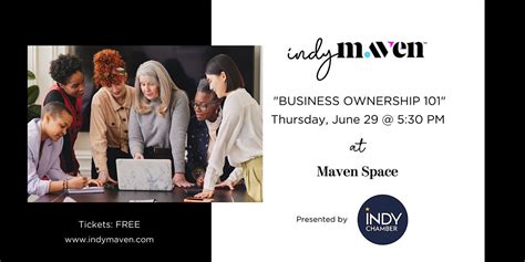 Business Ownership 101 with Indy Chamber, Maven Space, Indianapolis, 29 ...