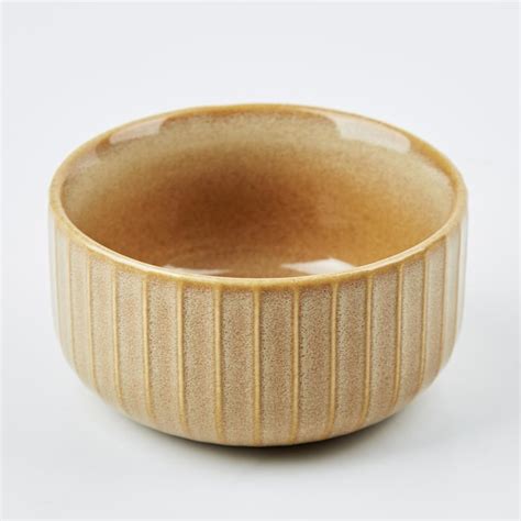 Buy Cerradura Sombre Stoneware Ribbed Katori - 340ml from Home Centre ...
