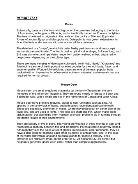 Image result for 5 Report Text Questions