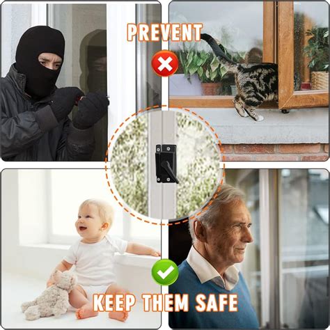 Buy Sliding Window Sash Locks Black ZUONAI 8 Pack Cam Sash Locks for ...