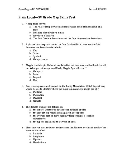 Map Skills Test 的图像结果