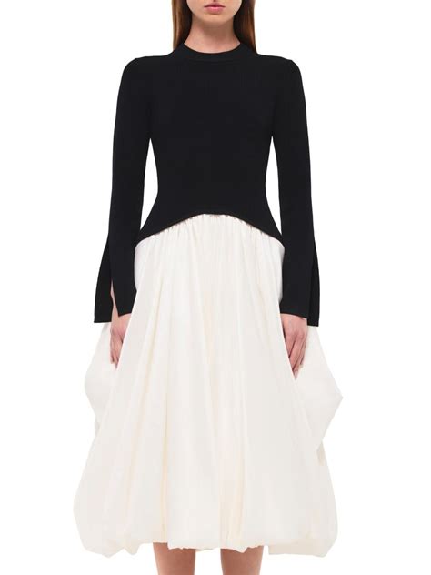 Shop SIMKHAI Kenlie Colorblocked Fit & Flare Midi-Dress | Saks Fifth Avenue