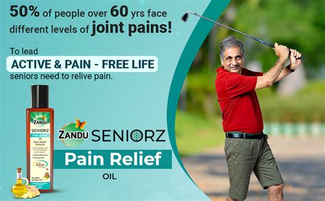 Buy Zandu Seniorz Pain Relief Oil, 200ml, Helps Reduce Joint & Muscular ...