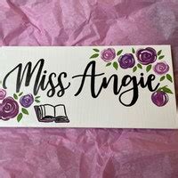 Buy Teacher Name Sign Custom Name Sign Teacher Gift Last Name Online in ...