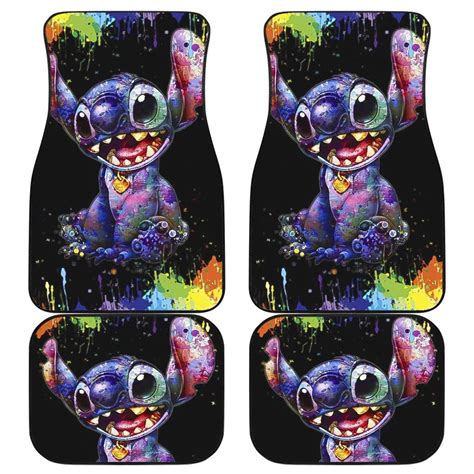 Stitch Car Mats Disney Stitch Painting Car Floor Mats - AnimeBape
