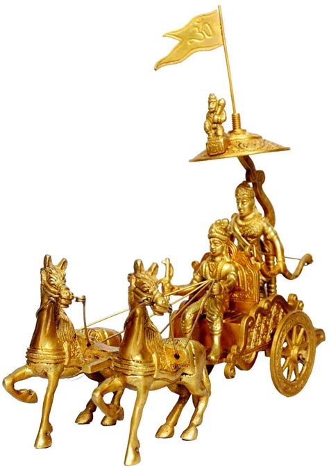 Buy Metal Brass Arjun Rath Idol,Mahabharat/Geeta Arjun Chariot (Rath ...