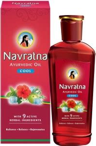 Navratna Ayurvedic Cool Oil|With 9 Ayurvedic Herbs |Relieves Headache ...