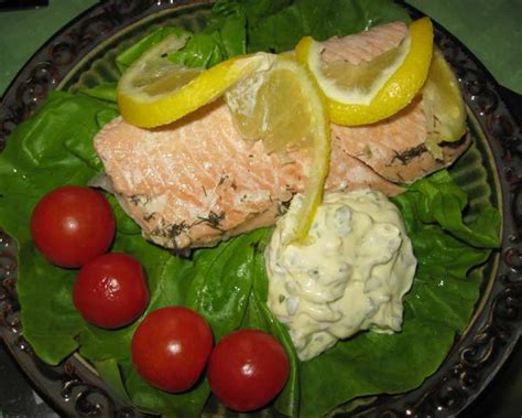 Poached Salmon With Lemon Mayonnaise Recipe - Food.com