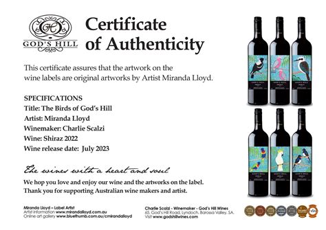 The Bird's of God's Hill Shiraz 2022 - 6 Bottle Pack - God's Hill Wines