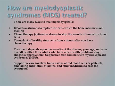PPT - Myelodysplastic Syndromes: Causes, Symptoms, Daignosis, Prevention and Treatment ...