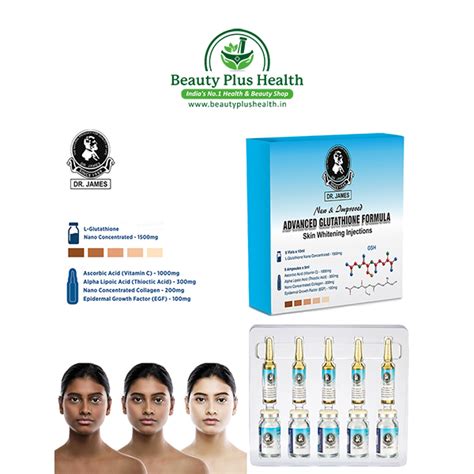 Dr James Glutathione 1500mg Skin Whitening Injection in India