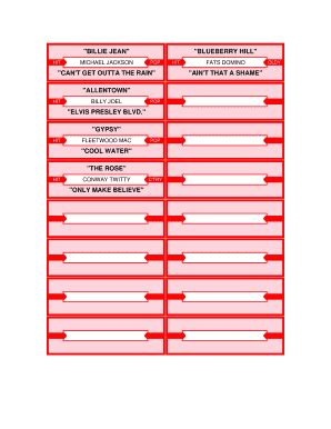 Jukebox Strips Pdf - Fill and Sign Printable Template Online