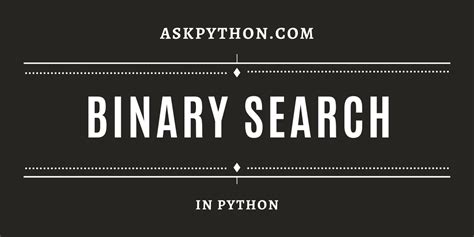 Python Binary Search Tutorial 的图像结果