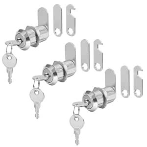 CAETOUNG 3Pack Cabinet Locks with Keys, 1-1/8" Cam Locks Keyed Alike ...