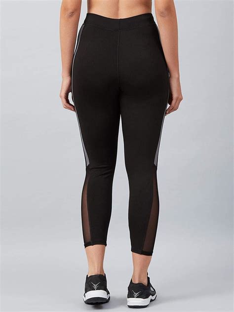 Buy BLINKIN Women's Gym Wear Tights | Track Pants with Mesh Insert ...