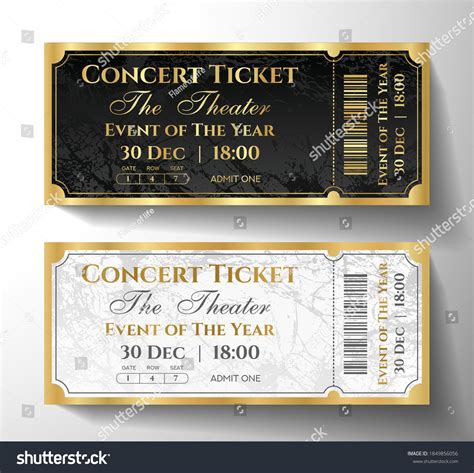 Entrance Ticket Template Cinema Entrance Ticket Vector Template In