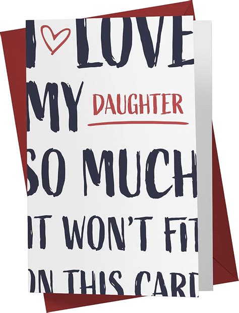 Buy Sweet and Funny Birthday Card for Daughter, Large 5.5 x 8.5 ...