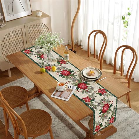 Buy PRAKARTIK BY INDUARTS Cotton Red Flower Green Border Christmas ...