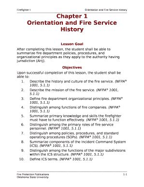 orientation and fire service history Doc Template | pdfFiller