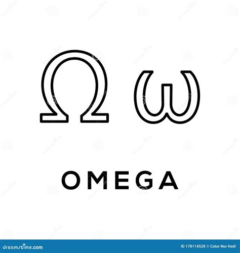 Omega Greek Symbol Small Letter Lowercase Font Icon Outline Black Color ...