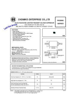 p6sbmj-series PDF datasheet. ALL TRANSISTORS DATASHEET. POWER MOSFET ...
