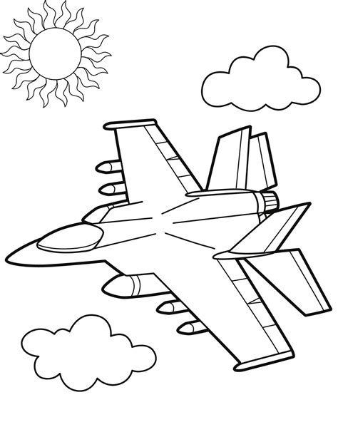 Airplane Coloring Pages, Airplane PDF, Airplane Printables, Airplane ...