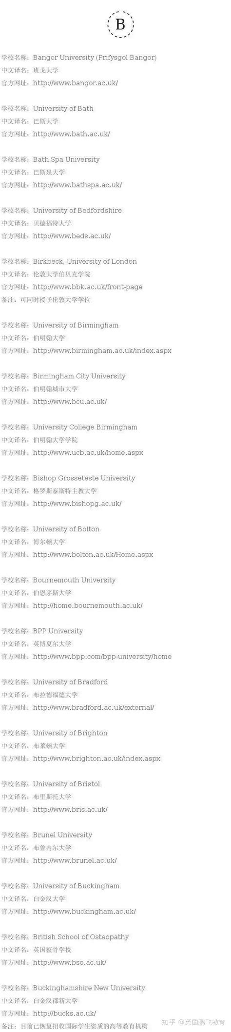 2020最新版！中国教育部承认的英国大学名单！ - 知乎
