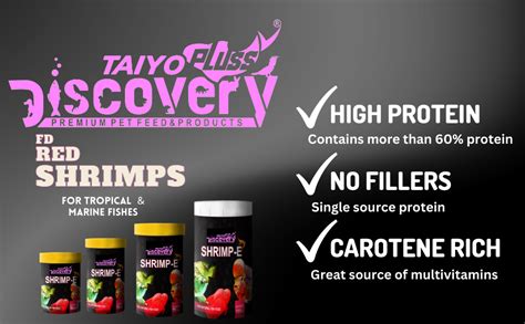 Taiyo Pluss Discovery® Freeze Dried Red Shrimps Fish Food - 16 g (Pack ...