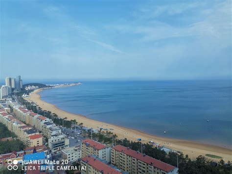 威海国际海水浴场，晚霞映照，场面壮观_百科TA说