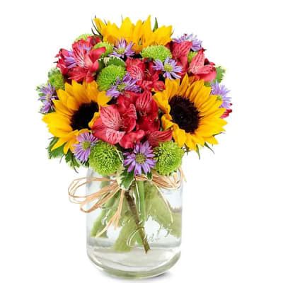 Flower Fields Mason Jar: Order Flowers Online | Interflora India ...