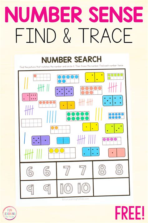 Number Sense Search and Find Worksheets - Worksheets Library