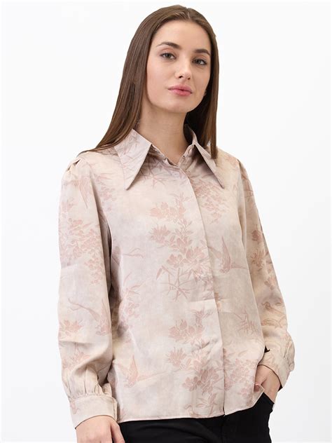 Spykar Pink Regular Fit Checkered Full Sleeve Shirt For Women