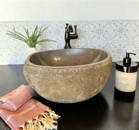 River Rock Vessel Sink - Medium — Solange & Frances
