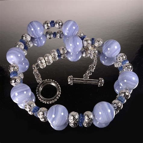 Stunning Blue Lace Agate Necklace at 1stDibs