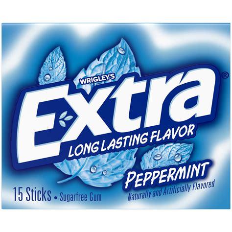 Extra Gum Peppermint Sugar Free Chewing Gum, Single Pack - 15 Stick - Walmart Business Supplies