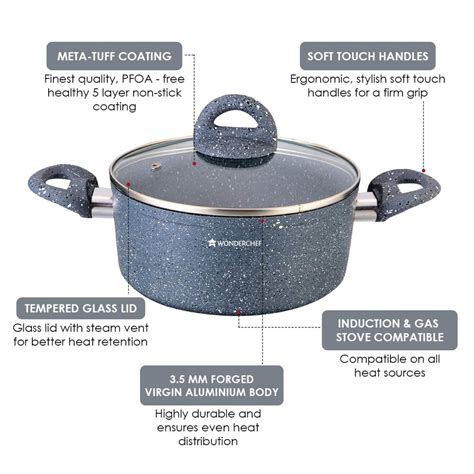 Granite Die Cast Casserole Set Grey – swag Workstore