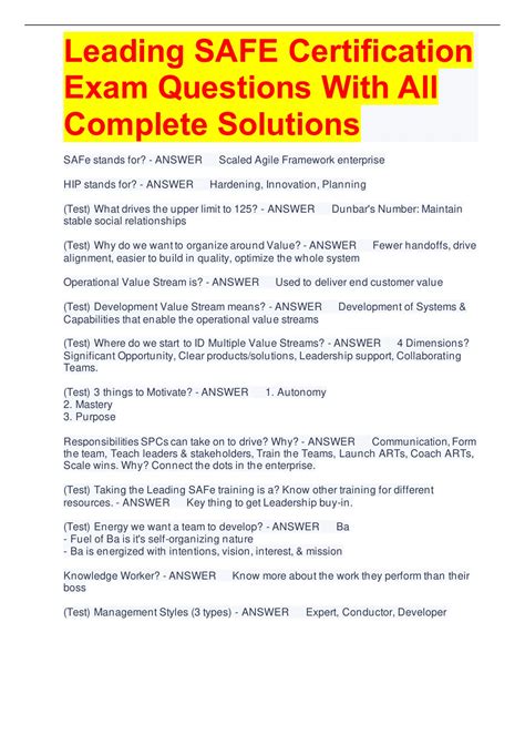 Image result for Safe Certification Questions