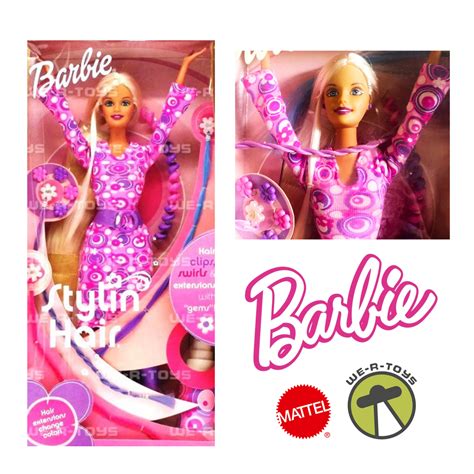 Stylin Hair Barbie Doll with Color Change Extensions 2002 Mattel C1800 ...